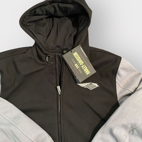 Harley Davidson 120th Anniversary Deflector Riding Jacket Black/Grey size XL New - Picture 3 of 12